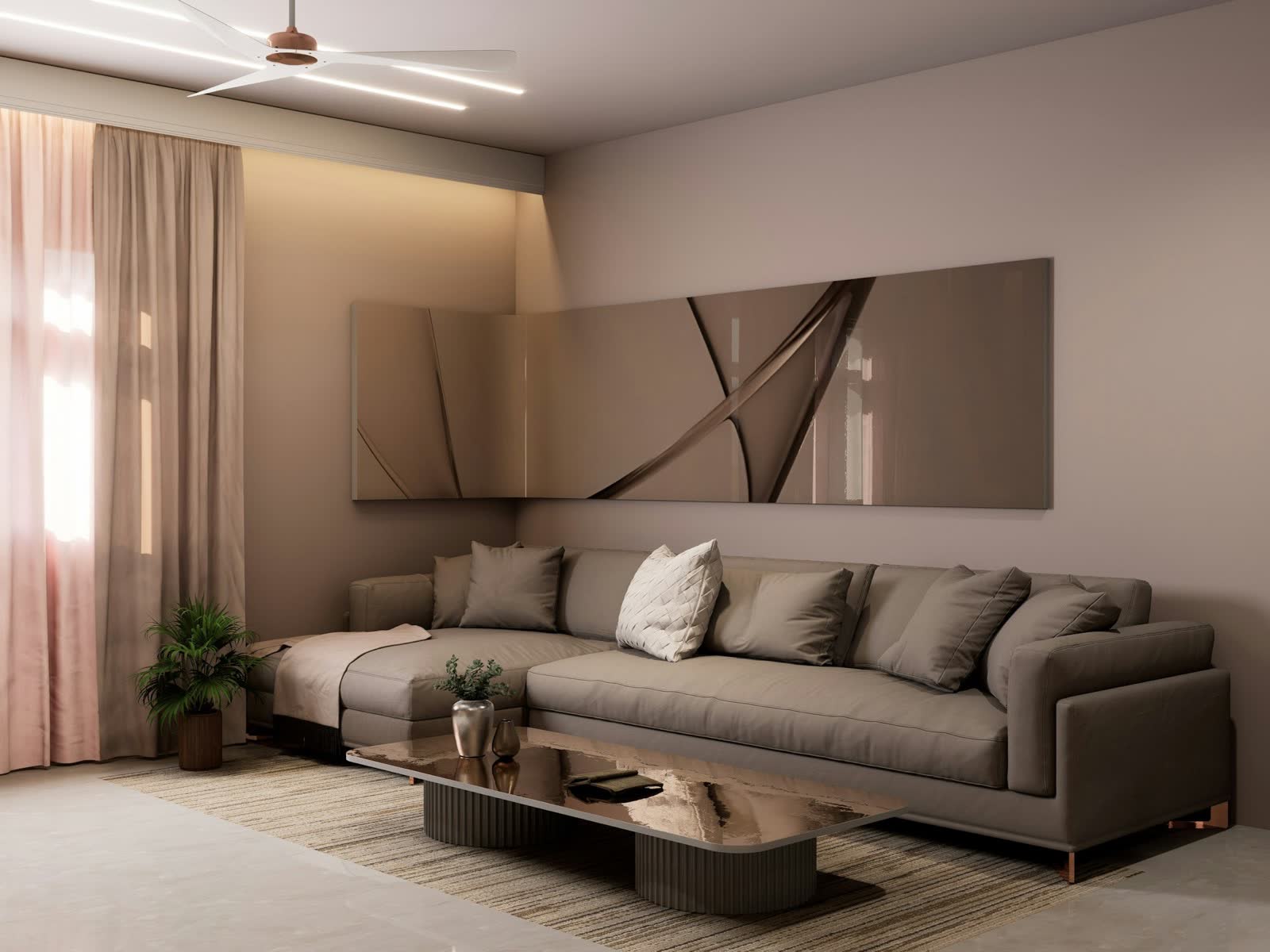 Salon d’un appartement à ACI 2000